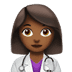 👩🏾‍⚕️ woman health worker: medium-dark skin tone display on Apple